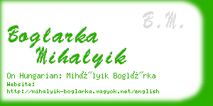 boglarka mihalyik business card